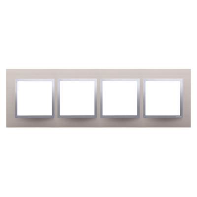 Cadre Nature-Metal SATIN GLOW quadruple IP20/IP44