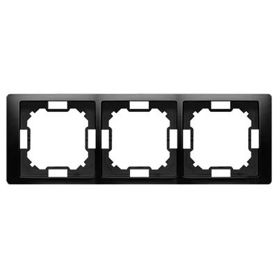 Cadre NEOS 3 modules Simon Basic Neos WMYZ-04320N-Z013 – universel horizontal et vertical ; noir