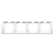 Cadre NEOS quadruple - universel horizontal et vertical, blanc