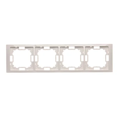 Cadre NEOS quadruple - universel horizontal et vertical, blanc