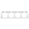 Cadre NEOS quadruple - universel horizontal et vertical, blanc