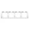 Cadre NEOS quadruple - universel horizontal et vertical, blanc