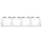 Cadre NEOS quadruple - universel horizontal et vertical, blanc