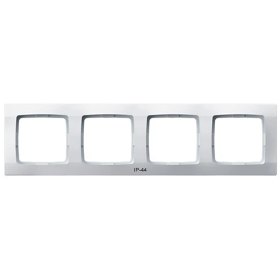 Cadre quadruple KARO pour interrupteurs IP44, blanc