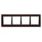 Cadre quadruple Nature-Wood ARGENT WENGE IP20/IP44