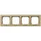 Cadre quadruple SONATA pour interrupteurs IP44, or champagne