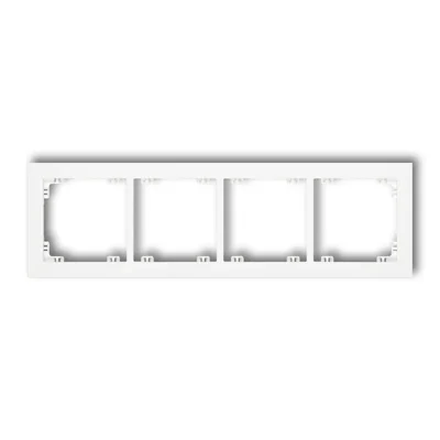 Cadre quadruple universel DECO en plastique blanc mat