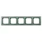 Cadre quintuple AS pour interrupteurs IP-44, vert mat