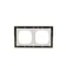 Cadre Simon 55 WMDZ-TRD2.166-111 DUO à 2 modules ; blanc, base dorée