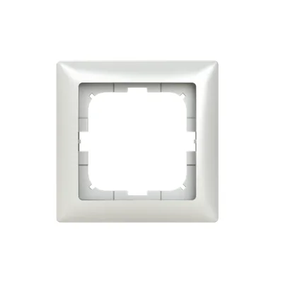 Cadre simple Basic55 avec anneau décoratif, blanc alpin