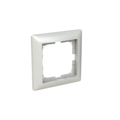 Cadre simple Basic55 avec anneau décoratif, blanc alpin