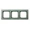 Cadre triple AS pour interrupteurs IP-44, vert mat