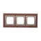 Cadre triple Nature-Drewno NOYER DORÉ IP20/IP44