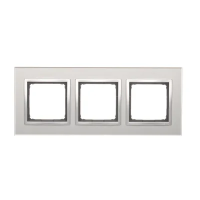 Cadre triple Nature-Glass SILVER MIST IP20/IP44