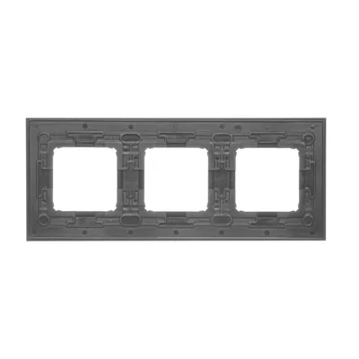 Cadre triple Nature-Métal INOX YIN IP20/IP44