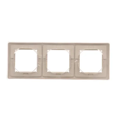 Cadre triple pour version étanche IP44 avec jeu de joints, beige