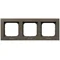 Cadre triple SONATA pour interrupteurs IP44, métal chocolat