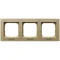 Cadre triple SONATA pour interrupteurs IP44, or champagne