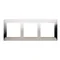 Cadre universel 3 postes IP20 / IP44, inox