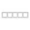 Cadre universel 5 fois IP20 / IP44 blanc