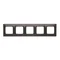Cadre universel 5 postes IP20 / IP44 marron mat (métallique)
