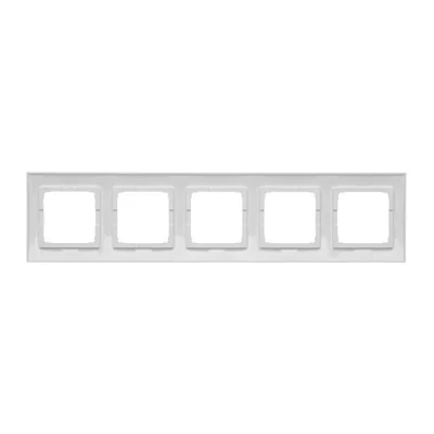 Cadre universel 5 postes pour boîtes en plaques de plâtre IP20 / IP44 blanc