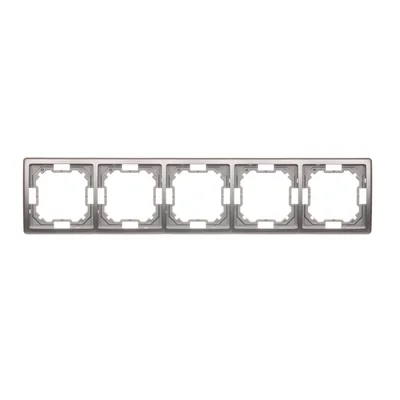 Cadre universel à 5 volets, horizontal et vertical en acier inoxydable (métallique)