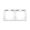 Cadre universel double, horizontal et vertical blanc
