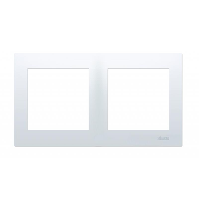 Cadre universel double pour boîtes en plaques de plâtre IP20 / IP44, blanc