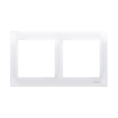 Cadre universel double pour boîtes en plaques de plâtre IP20 / IP44, blanc