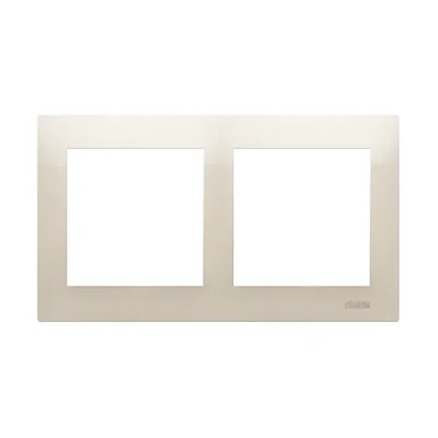 Cadre universel double pour boîtes en plaques de plâtre IP20 / IP44, crème