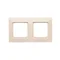 Cadre universel double pour boîtes en plaques de plâtre IP20 / IP44, crème