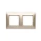 Cadre universel double pour boîtes en plaques de plâtre IP20 / IP44, or (métallique)