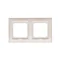 Cadre universel double pour boîtes en plaques de plâtre IP20 / IP44, or (métallique)