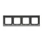 Cadre universel quadruple IP20 / IP44, anthracite (métallique)