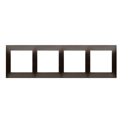 Cadre universel quadruple IP20 / IP44, marron mat (métallique)