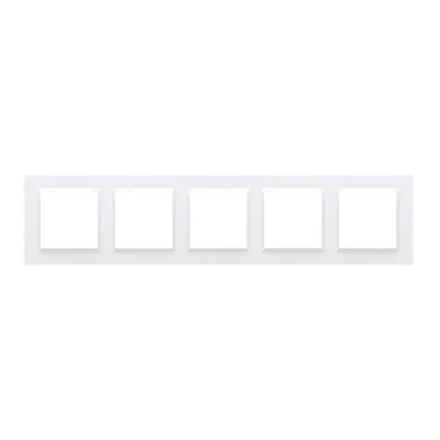 Cadre universel SIMON 10 5 fois, horizontal et vertical, blanc