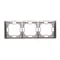 Cadre universel SIMON BASIC NEOS triple, horizontal et vertical, acier inoxydable
