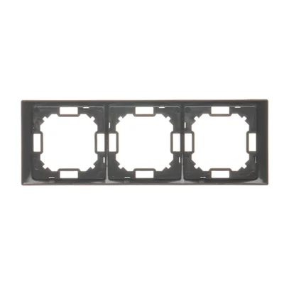 Cadre universel SIMON BASIC NEOS triple, horizontal et vertical, chocolat