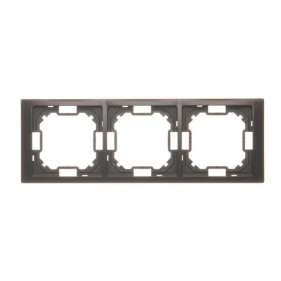 Cadre universel SIMON BASIC NEOS triple, horizontal et vertical, chocolat