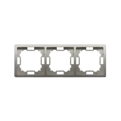 Cadre universel triple, horizontal et vertical, satiné (métallique)