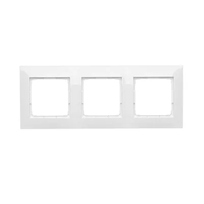 Cadre universel triple IP20 / IP44, blanc
