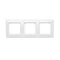 Cadre universel triple IP20 / IP44, blanc