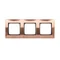 Cadre universel triple IP20 / IP44, cuivre rustique