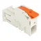 CAGE CLAMP® Ein-Draht-Hebelstecker zum Einstecken, Hellgrau