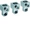 Cage terminals Al/Cu x250/h250 Al 3P 1x 95-240mm²