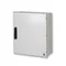 Caja completa con puerta completa, cierre de tres puntos con manilla/DIN 3, color gris RAL7035, dimensiones: 600x800x300