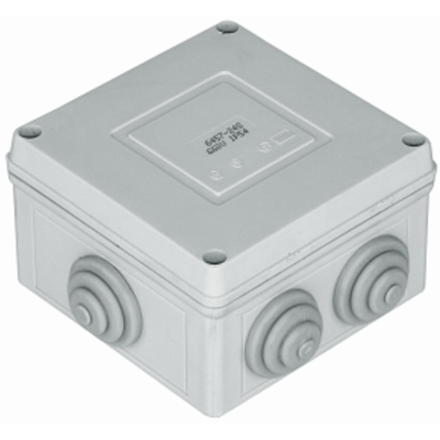 Caja conexiones 89x89x52,5mm 6 prensaestopas IP54