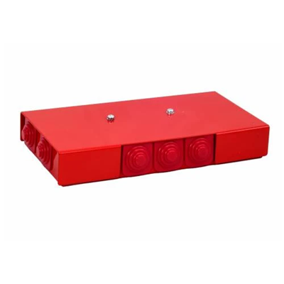 Caja cortafuegos rectangular E90 3x3x4mm2 103x30x197mm roja