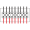 Caja cortafuegos rectangular E90 3x3x4mm2 103x30x197mm roja